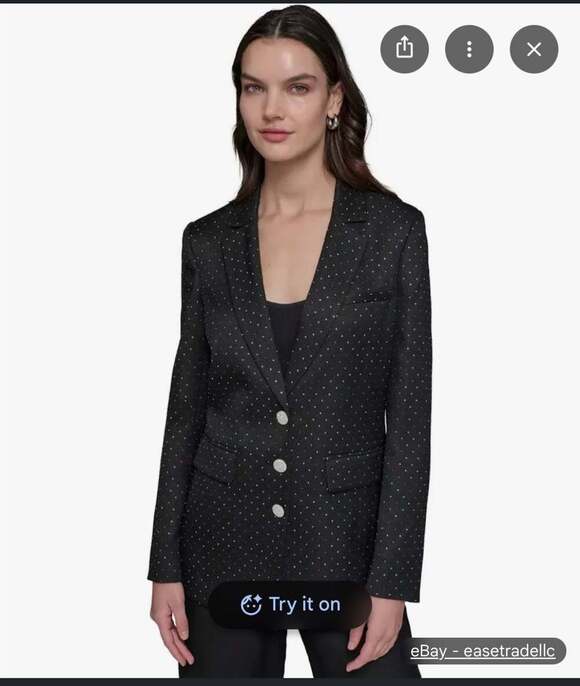 Karl Lagerfeld Jackets & Blazers - Karl Lagerfeld Paris Rhinestone Embellished Blazer Size 8